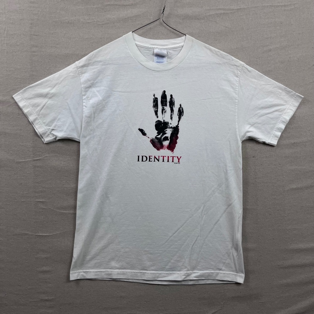 AAA Identity Movie Promo T-Shirt Mens Large White 2003 Vintage Graphic Tee
